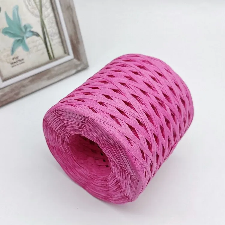 Raffia Paper Ribbon 200 Meters Decoration Wedding Rope Ribbon for Natural Paper Twine Gift Party Easter Packing Craft Wrapping