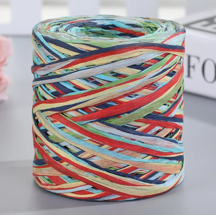 Raffia Paper Ribbon 200 Meters Decoration Wedding Rope Ribbon for Natural Paper Twine Gift Party Easter Packing Craft Wrapping