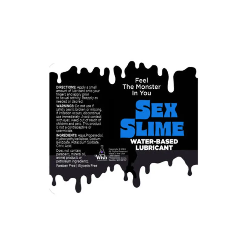 Sex Slime Creature Lube Waterbased Lubricant 4oz - Blue