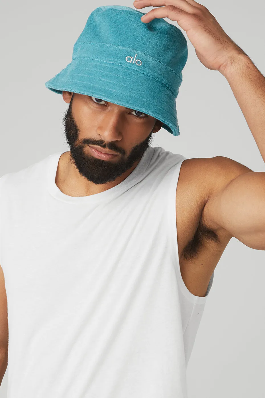 Terry Beachside Bucket Hat - Blue Splash