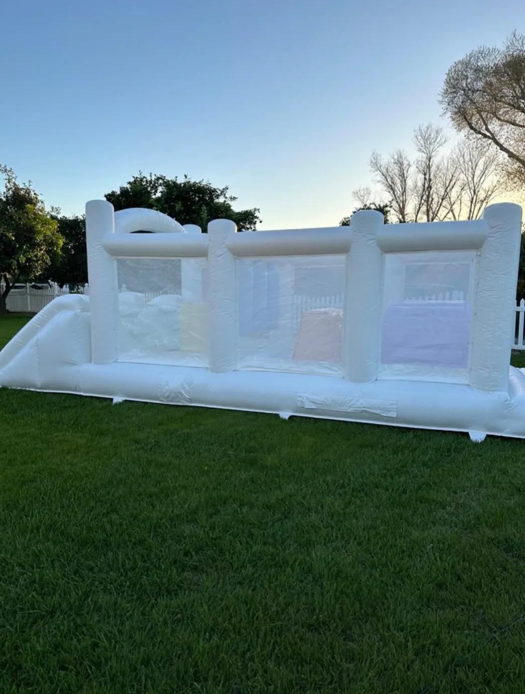 White Obstacle Course Inflatable Rental