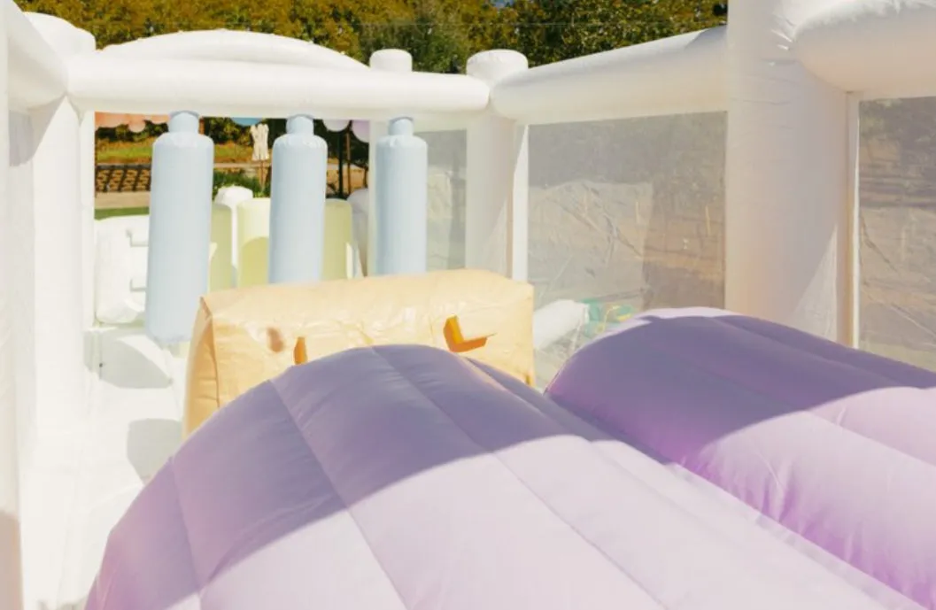 White Obstacle Course Inflatable Rental