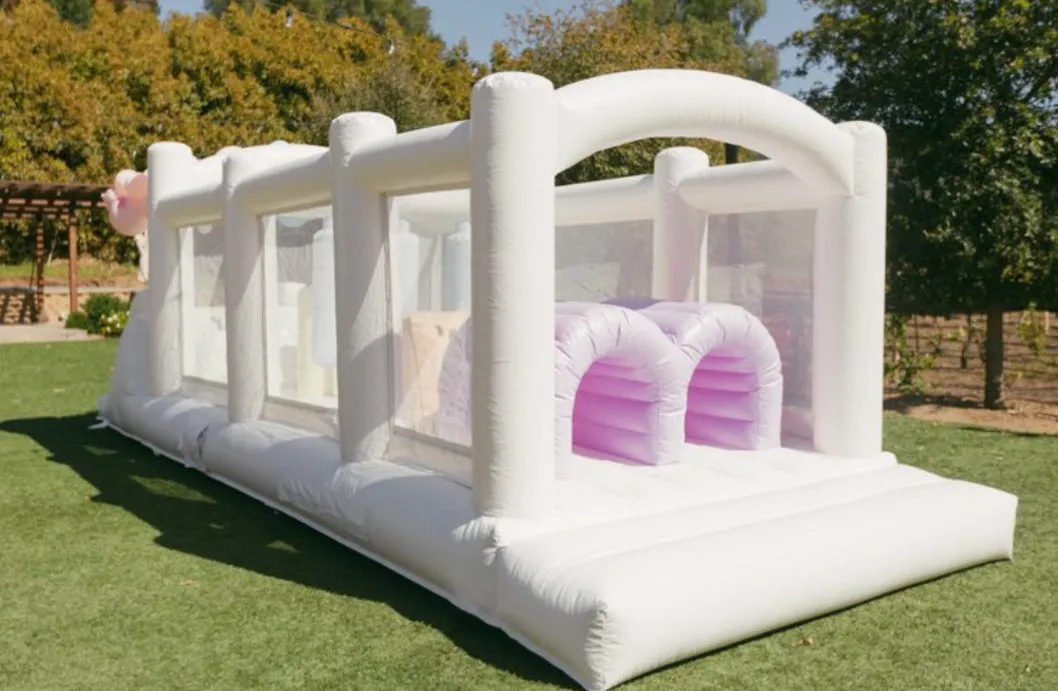 White Obstacle Course Inflatable Rental