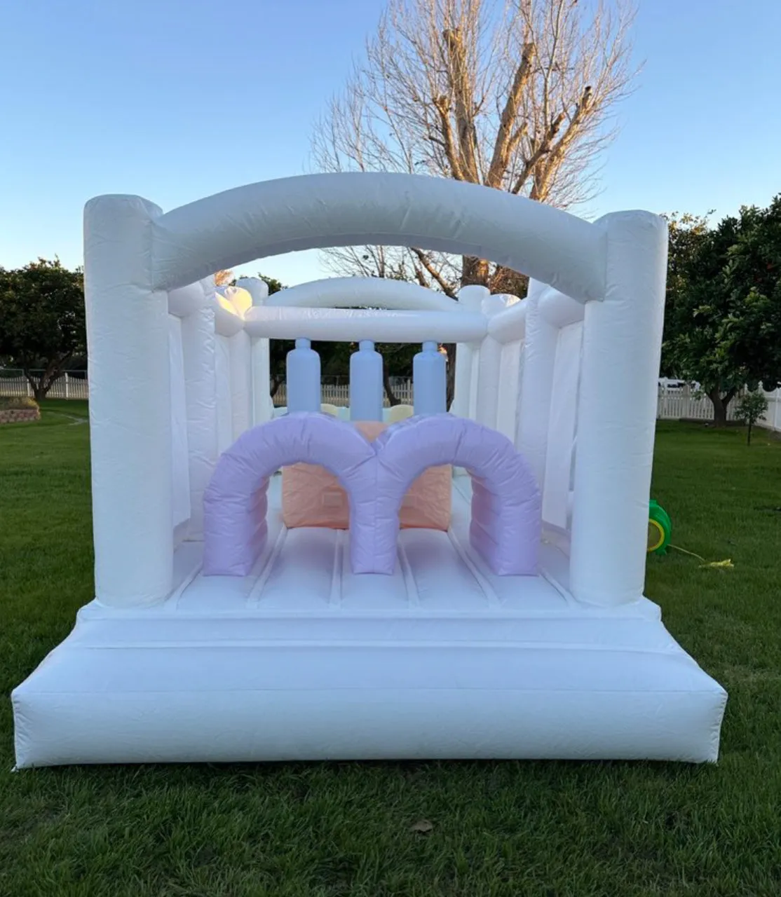 White Obstacle Course Inflatable Rental