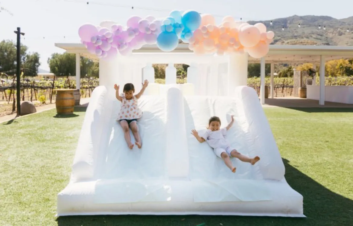 White Obstacle Course Inflatable Rental